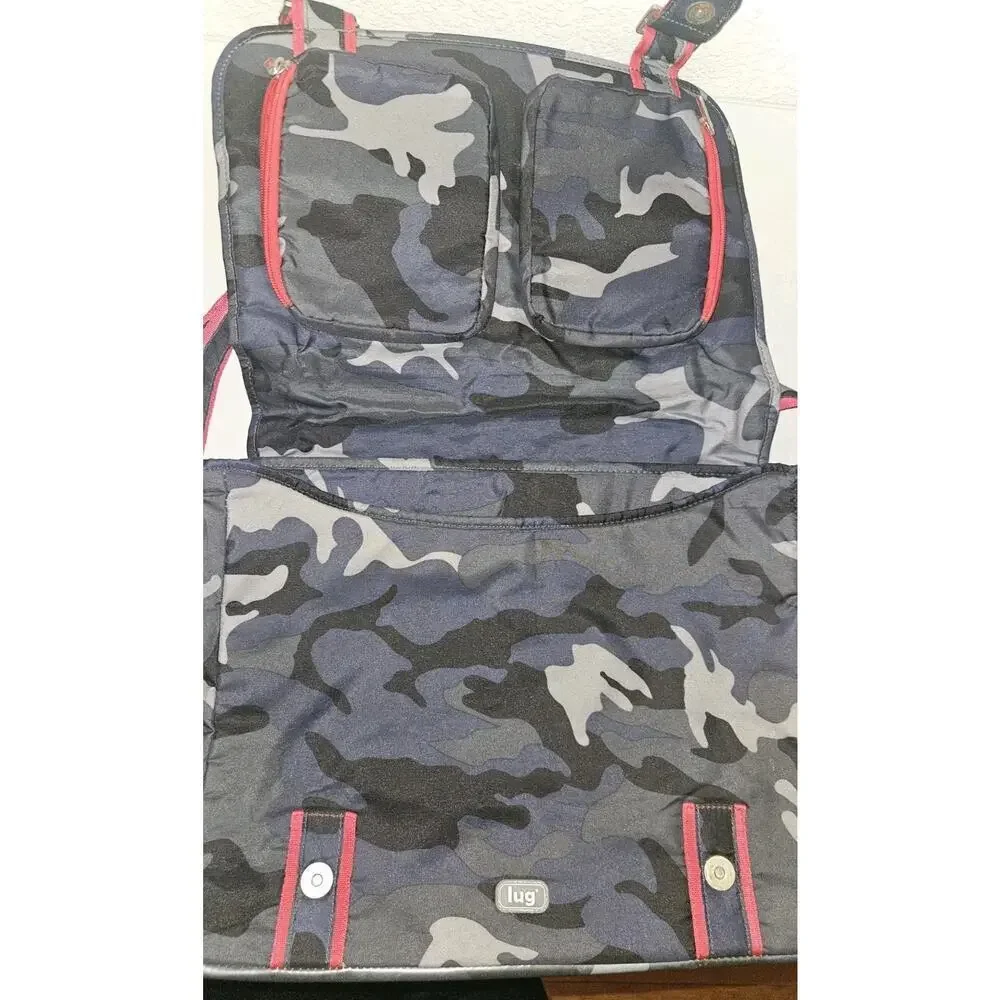 Lug Orange Label Crossbody Messenger Bag Laptop Camo Grey Blue Black 16x12
